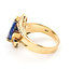 Ring Bypass Tear Drop 0.30ctw Round Diamonds  4.20ct Violet Tanzanite    18ky 3.5mm Sz7 7.91g 226070125