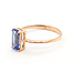 Ring Solitaire Tapered Band     1.28ct Violet Tanzanite    18kr 1.6mm Sz7.25 2.07g 226070126