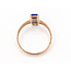 Ring Solitaire Tapered Band     1.28ct Violet Tanzanite    18kr 1.6mm Sz7.25 2.07g 226070126