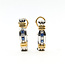 Earrings J-Hoop Hoop 0.16ctw Round Diamonds  0.12ct Blue Sapphire    14kw 6mm 25x6mm 10.46g 226070101