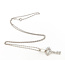 Pendant Skeleton Key W/Chain 0.60ctw Round & Baguette Diamonds        14kw 1.25x.5" 18" 3.26g 226070074