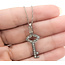 Pendant Skeleton Key W/Chain 0.60ctw Round & Baguette Diamonds        14kw 1.25x.5" 18" 3.26g 226070074