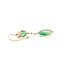 Earrings French Hook Dangle     2.5ctw Green Jade    14ky  1.75x.3" 4.52g 226070097