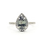 Ring Tear Drop Halo 0.25ctw Round Diamonds GIA Report: 1216043019 1.41ct Color-Changing Alexandrite    14kw 1.7mm Sz5 2.67g 226070147