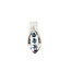 Pendant Navette  0.08ctw Round Diamonds  0.41ct Color Changing Alexandrite    Platinum  .8x.35" 2.85g 226070119