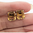 Earrings Stud      7.26ct Yellow Citrine    14ky 10x8mm  3.40g 226070121