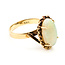 Ring Ornate Twist Rope      2ct Australian White Opal    14ky 16x11mm Sz4.5 3.00g 226070086