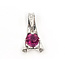 Pendant Geometric Slide 0.03ctw Round Diamonds GIA Report: 2233886427 1.40ct Purplish Red Ruby    Platinum  .9x.6" 5.82g 226070143