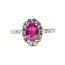 Ring Halo Oval 0.72ctw Round Diamonds GIA Report: 2235939211 1.00ct Red Ruby    18kw 11mm Sz6.25 4.12g 226070092