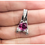 Pendant Geometric Slide 0.03ctw Round Diamonds GIA Report: 2233886427 1.40ct Purplish Red Ruby    Platinum  .9x.6" 5.82g 226070143