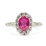 Ring Halo Oval 0.72ctw Round Diamonds GIA Report: 2235939211 1.00ct Red Ruby    18kw 11mm Sz6.25 4.12g 226070092