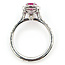 Ring Halo Oval 0.72ctw Round Diamonds GIA Report: 2235939211 1.00ct Red Ruby    18kw 11mm Sz6.25 4.12g 226070092