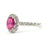 Ring Halo Oval 0.72ctw Round Diamonds GIA Report: 2235939211 1.00ct Red Ruby    18kw 11mm Sz6.25 4.12g 226070092