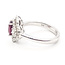 Ring Quatrefoil Halo Pave 0.45ctw Round Diamonds GIA Report: 2231953854 1.16ct Red Burma Ruby    14kw 13mm Sz6.5 3.90g 226070093