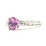 Ring 3-Stone Ornate 0.38ctw Round Diamonds GIA Report: 1206575953 1.93ct Purple-Pink Sapphire    Platinum 2.5mm Sz6.5 5.27g 226070098