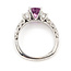 Ring 3-Stone Ornate 0.38ctw Round Diamonds GIA Report: 1206575953 1.93ct Purple-Pink Sapphire    Platinum 2.5mm Sz6.5 5.27g 226070098