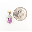 Pendant Drop Pear 0.05ctw Round Diamonds GIA Report: 7235170586 0.97ct Unheated Pink Sapphire    14ky  .6x.25" 1.20g 226070102