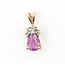 Pendant Drop Pear 0.05ctw Round Diamonds GIA Report: 7235170586 0.97ct Unheated Pink Sapphire    14ky  .6x.25" 1.20g 226070102