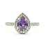 Ring Tear Drop Halo 0.26ctw Round Diamonds GIA Report: 2231153804 1.12ct Pink-Purple Sapphire    Platinum 2mm Sz5 4.91g 226070105