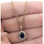 Pendant Drop Halo 0.30ctw Round Diamonds GIA Report: 2235986131 1.00ct Blue Sapphire    14ky 17x10mm 18" 4.80g 226070113