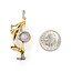 Brooch Two Tone Golf Club Two Tone 0.17ctw Round Diamonds  3.75ct  Sapphire    18k & Platinum 44x18mm  5.97g 226070118