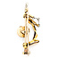 Brooch Two Tone Golf Club Two Tone 0.17ctw Round Diamonds  3.75ct  Sapphire    18k & Platinum 44x18mm  5.97g 226070118