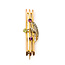 Brooch Cresent Knife Edge Bar     .36ct Pink & Green Tourmaline 1.25mm White Seed Pearl 14ky  1.6x.4" 2.54g 226070115