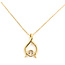 Pendant Solitaire Ribbon .40ct Round Diamond 14ky 16x10mm 16" 2.73g 226070155