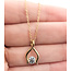 Pendant Solitaire Ribbon .40ct Round Diamond 14ky 16x10mm 16" 2.73g 226070155