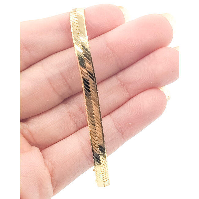Bracelet Herringbone Lobster Clasp 14ky 5mm 7" 6.66g 226042010