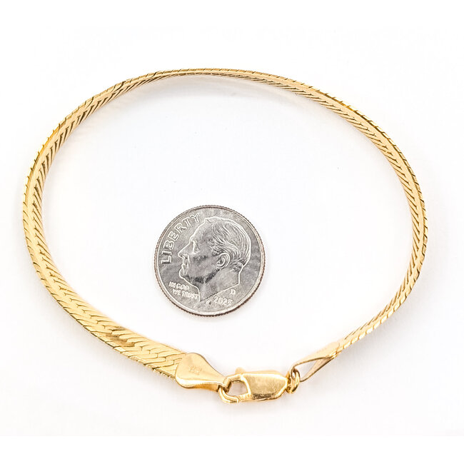 Bracelet Herringbone Lobster Clasp 14ky 5mm 7" 6.66g 226042010