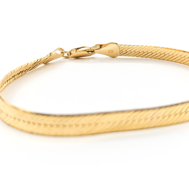 Bracelet Herringbone Lobster Clasp 14ky 5mm 7" 6.66g 226042010