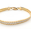 Bracelet Double Row Link Lobster Clasp 14ktt 5.5mm 7" 6.03g 226042011