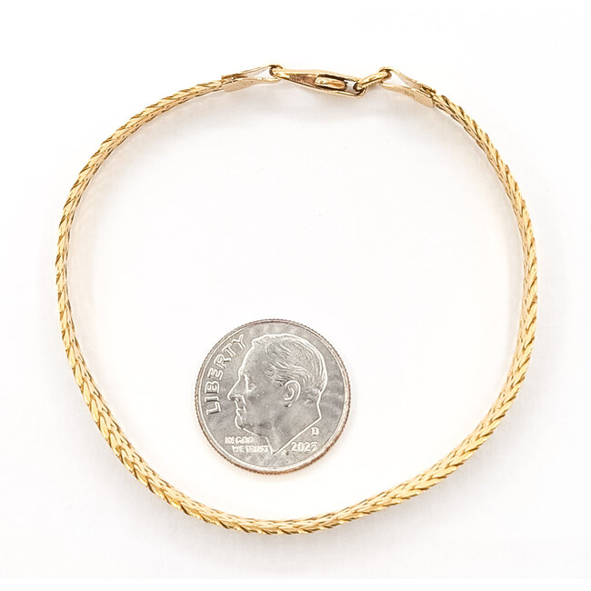 Bracelet Double Row Link Lobster Clasp 14ktt 5.5mm 7" 6.03g 226042011