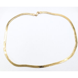 Necklace Herringbone Lobster Clasp 14ky 5mm 20" 18.03g 226042008