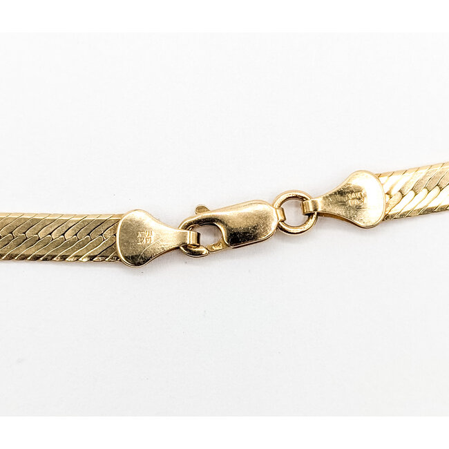 Necklace Herringbone Lobster Clasp 14ky 5mm 20" 18.03g 226042008