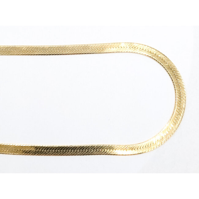 Necklace Herringbone Lobster Clasp 14ky 5mm 20" 18.03g 226042008