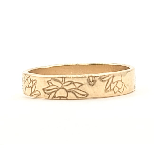 Ring Ornate 14ky 4mm Sz8 2.89g 126072010