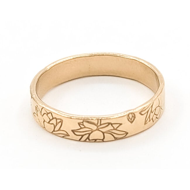 Ring Ornate 14ky 4mm Sz8 2.89g 126072010