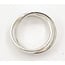 Ring Tiffany & Co Interlocking 925 3.6mm Sz8 4.52g 126072012