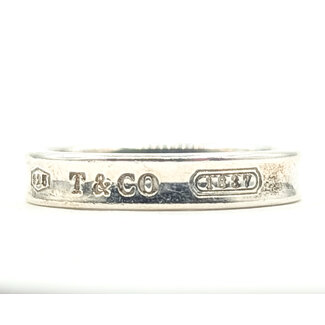 Ring Tiffany & Co 1837 925 4mm Sz7.5 4.4g 126072011