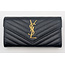 Wallet Saint Laurent Cassandre Large Flap Wallet Black Caviar 372264 BOW01 1000 126075058