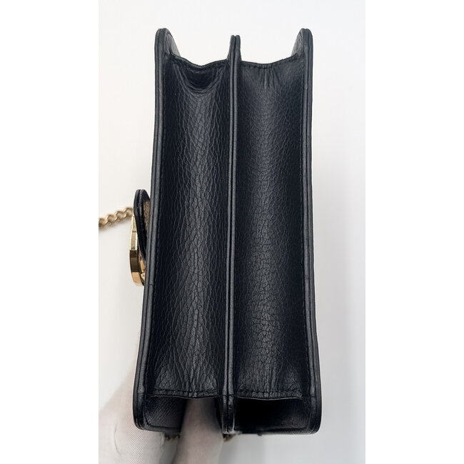 Handbag Gucci Interlocking G Small Black Pebble Leather Shoulder Bag 510304 126075059