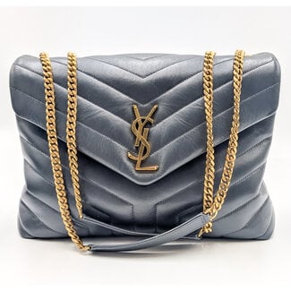 Handbag Saint Laurent Loulou Satchel Small Grey 11.5x8" 494699 FACKS 1000 126075057