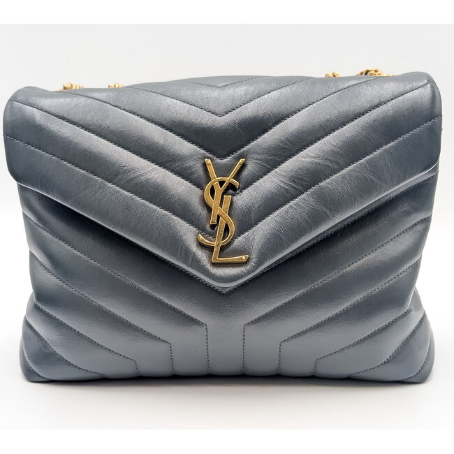 Handbag Saint Laurent Loulou Satchel Small Grey 11.5x8" 494699 FACKS 1000 126075057