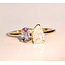 Ring Et Toi Moi 0.83ct Pear Diamond GIA: 2235584997 .82ct Color-Changing Alexandrite 14ky 1.5mm Sz7 2.52g 126070158