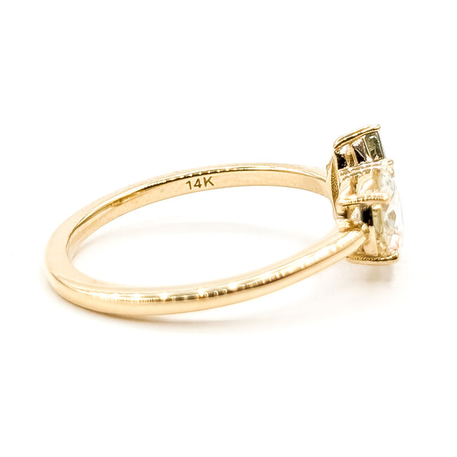 Ring Et Toi Moi 0.65ct Round Diamond GIA: 6233584939 .59ct Color-Changing Alexandrite 14ky 1.5mm Sz7 2.37g 126070159