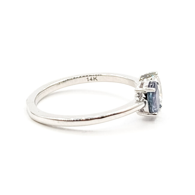 Ring Et Toi Moi 0.35ct Marquise Diamond GIA: 2235493819 .49ct Color-Changing Alexandrite 14kw 1.5mm Sz7 2.19g 126070161