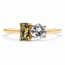 Ring Et Toi Moi 0.47ctw Round Diamond GIA: 5232584915 .59ct Color-Changing Alexandrite 14ky 1.5mm Sz7 2.28g 126070163