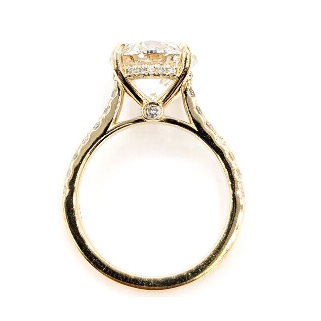 Ring Engagement Hidden Halo 5.08ct Round Lab Grown Diamond IGI: LG702574887 .56ctw Colorless Lab Grown Diamonds 14ky 2.3mm Sz7 5.09g 126080009
